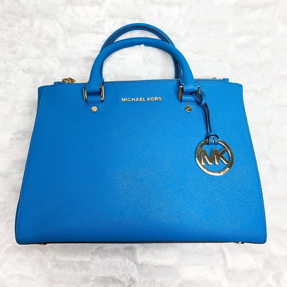 Michael Kors Authentic Kellen Leather Satchel EUC - Picture 2 of 8